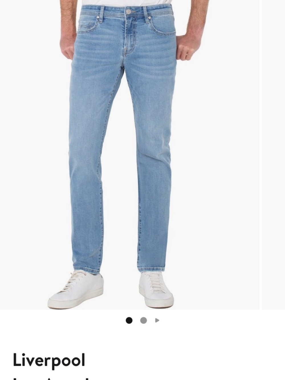 Liverpool Men's Modern Straight Jeans in Light Blue Wash